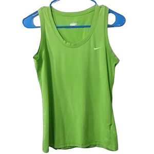 Nike fit dry athletic tank top in bright green size M